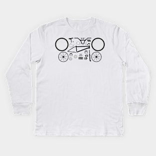 BMX Bike Parts Kids Long Sleeve T-Shirt